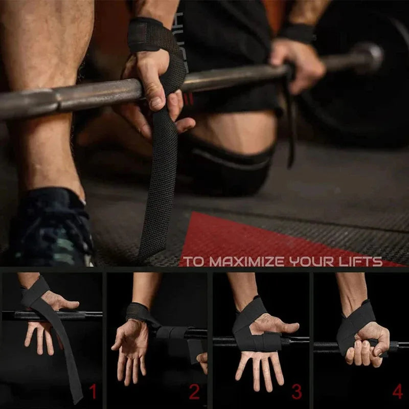 Weightlifting Wrist Straps – Adjustable Non-Slip Lifting Straps