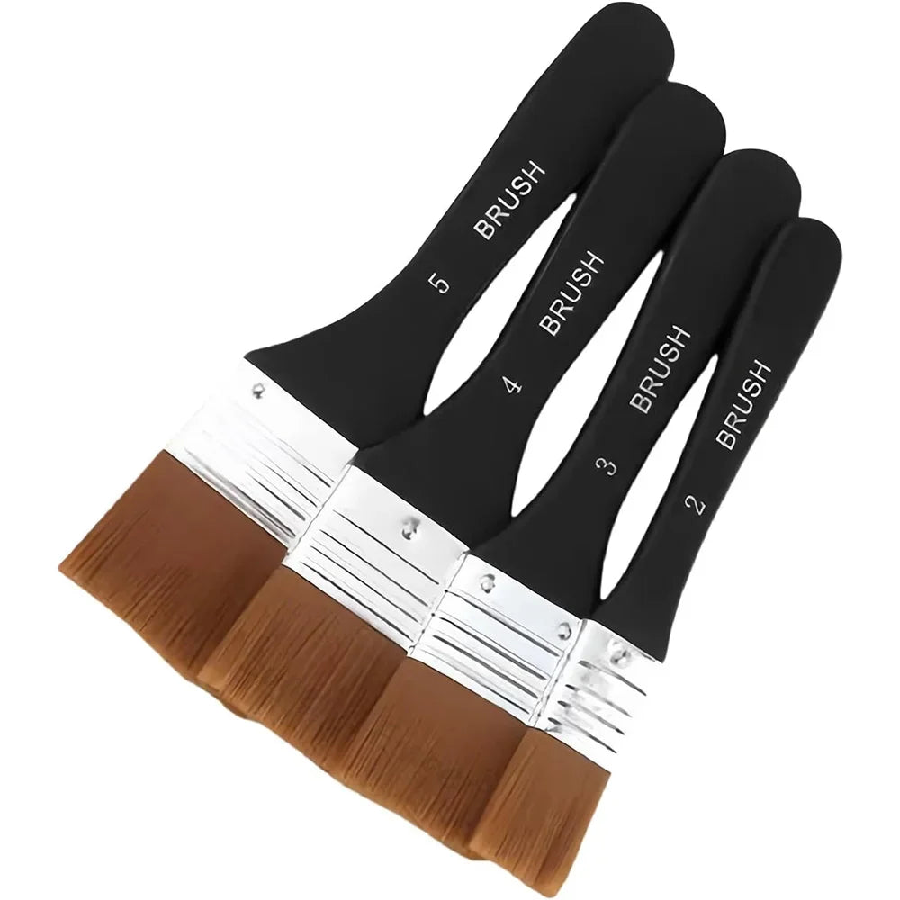 Paint Brush Set 7 Sizes Nylon Art Brushes for Acrylic Watercolor Oil