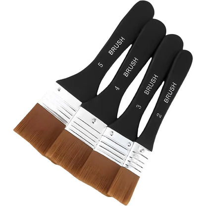 Paint Brush Set 7 Sizes Nylon Art Brushes for Acrylic Watercolor Oil