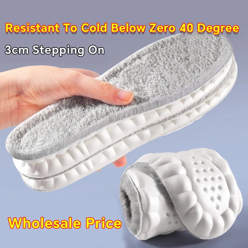 Warm Winter Insoles – Plush Thickened Cold-Weather Shoe Inserts