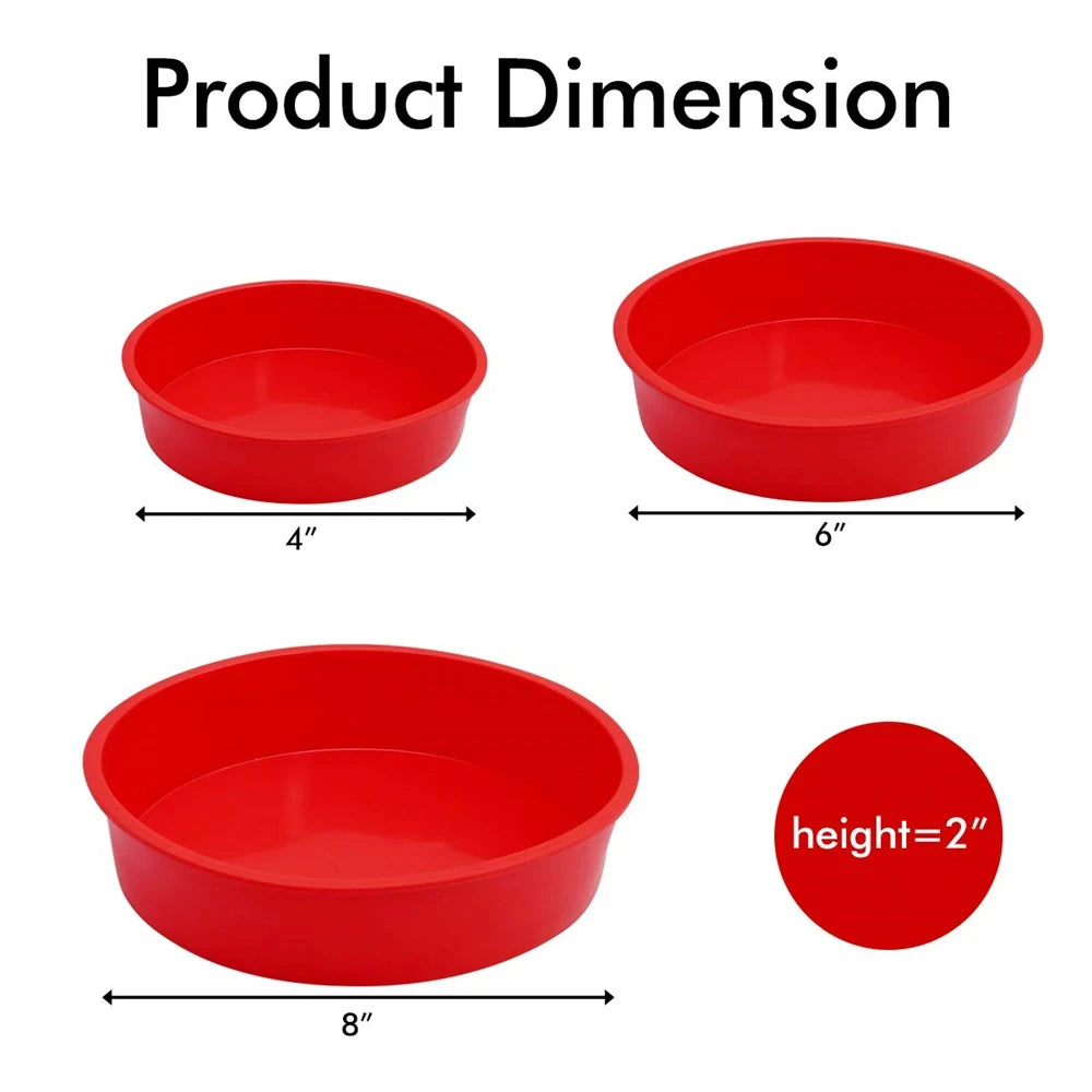 Silicone Cake Mold Round Nonstick Reusable Baking Pan