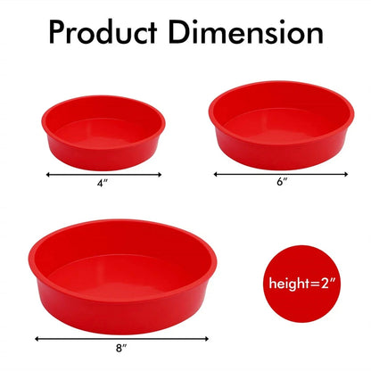 Silicone Cake Mold Round Nonstick Reusable Baking Pan