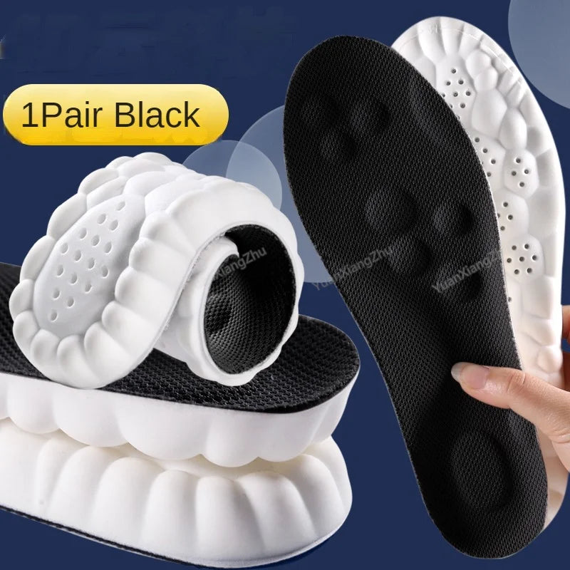 4D Soft Arch Support Insoles – PU Shock-Absorbing Shoe Inserts