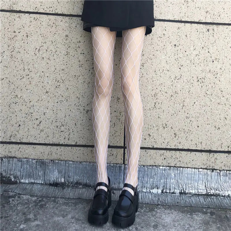 Fishnet Tights for Women – Thin Mesh Nylon Hosiery