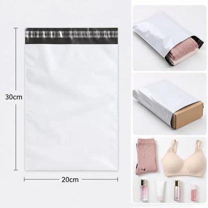 White Poly Mailer Bags – Self-Adhesive Shipping Envelopes 50 Pack