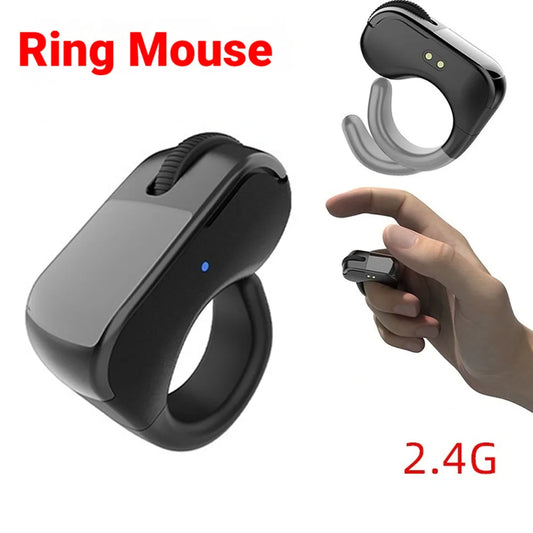 Bluetooth Ring Mouse Mini Wireless Remote Control with Charging Case