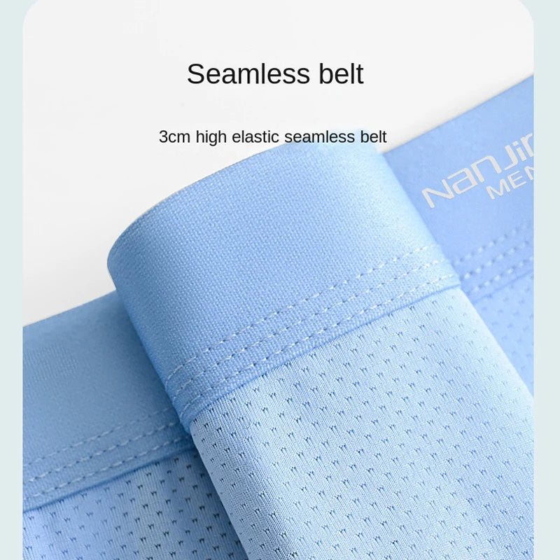 Men’s Boxer Shorts – Breathable Ice Silk Elastic Waist Underwear