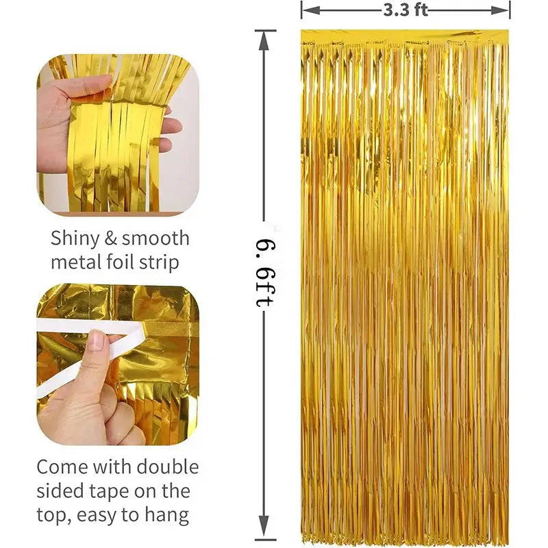 Gold Tinsel Curtain