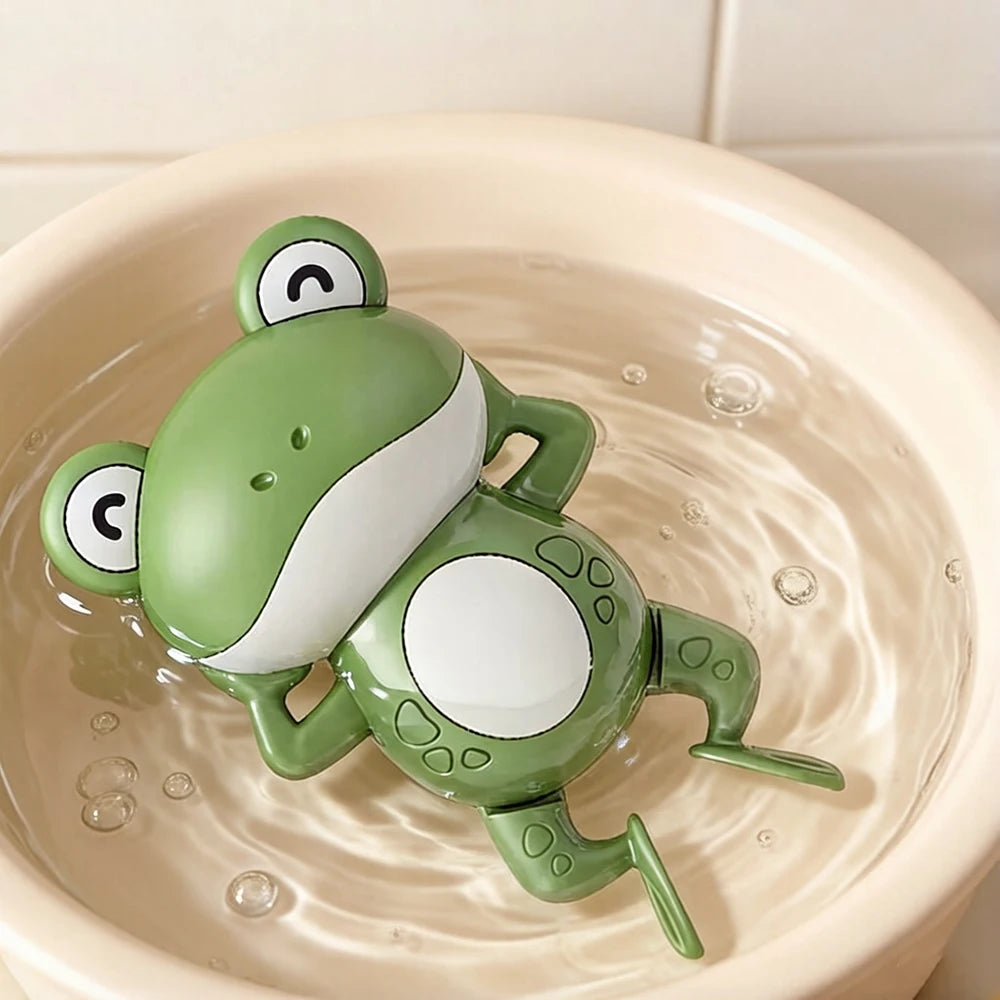 Wind Up Frog Bath Toy for Toddlers – Swimming Water Toy