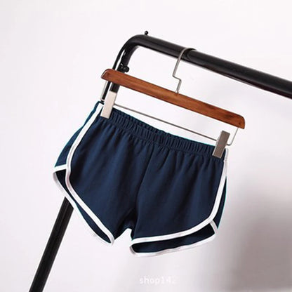 Women’s Sports Shorts – Candy Color Elastic Waist