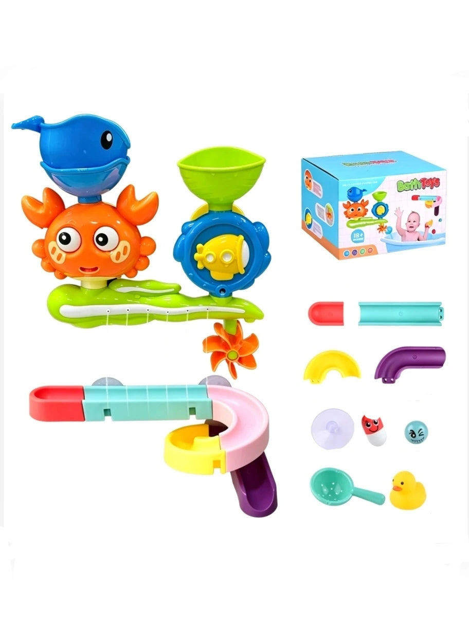 Bath Water Spinner Toy – Suction Cup Water Flow Play Set
