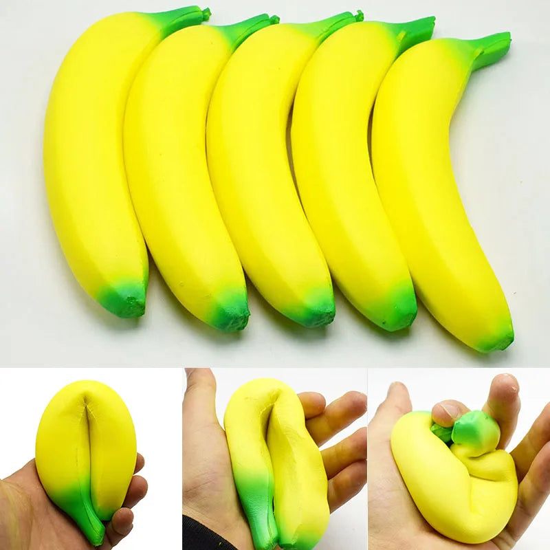 Banana Squishy Toy – Slow Rising PU Foam Stress Relief