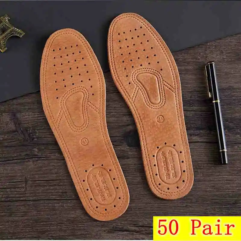 Leather Insoles Cowhide Breathable Deodorizing Shoe Inserts