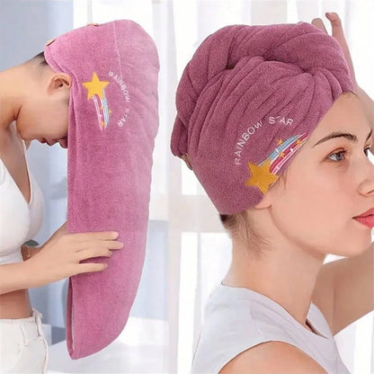 Hair Drying Cap – Absorbent Coral Fleece Hair Towel Wrap