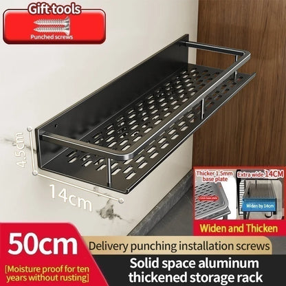 Kitchen Wall Shelf | Aluminum Spice Organizer Rack