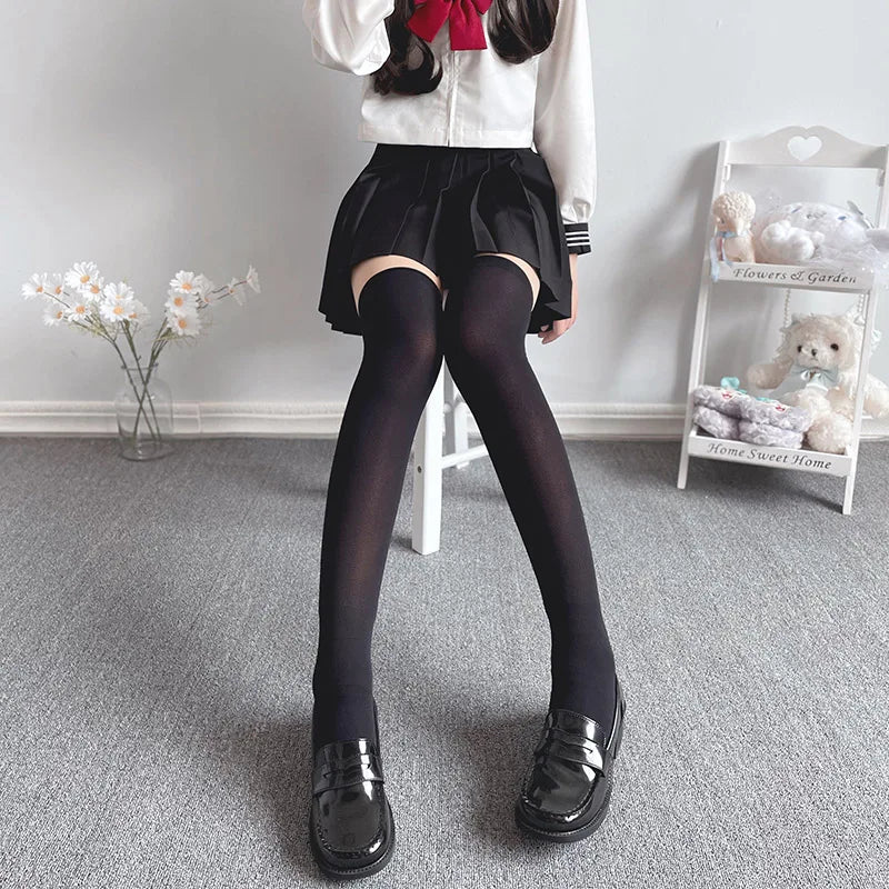 Knee High Socks for Women – Solid Color Long Socks 2-Pack