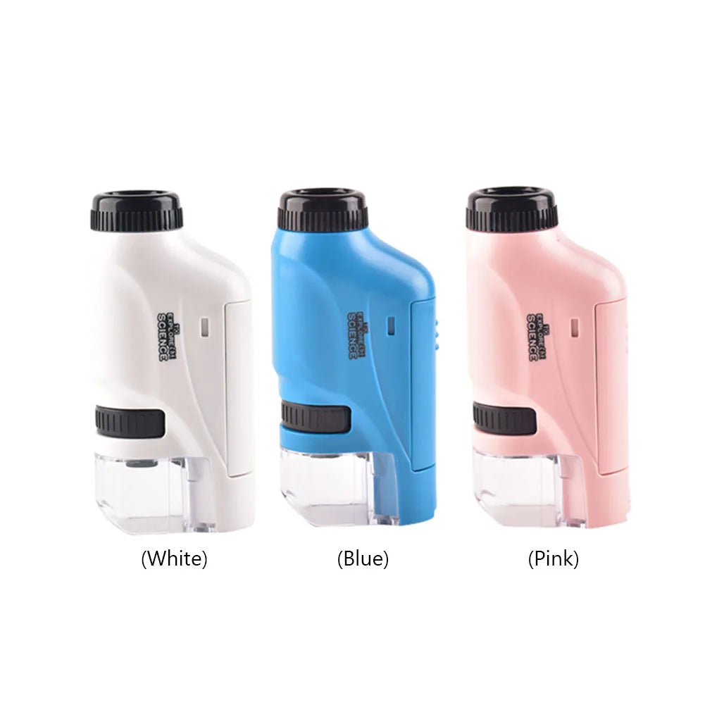 Pocket Microscope for Kids – 60-120X Handheld Science Kit