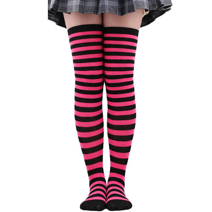 Striped Over the Knee Socks – Long Pinstripe Style