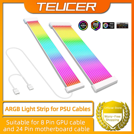 PC RGB Light Strip 5V 3-Pin ARGB PSU GPU Cable Lighting