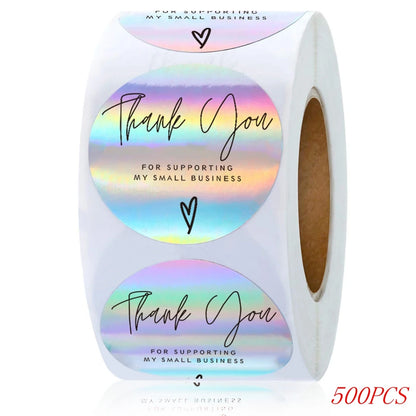Thank You Stickers – 1 Inch Blue Envelope Sealing Labels