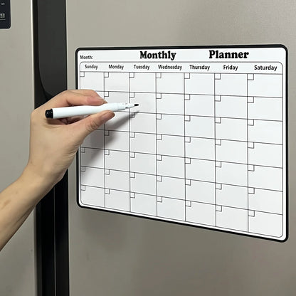 Magnetic Dry Erase Calendar Monthly Refrigerator Planner