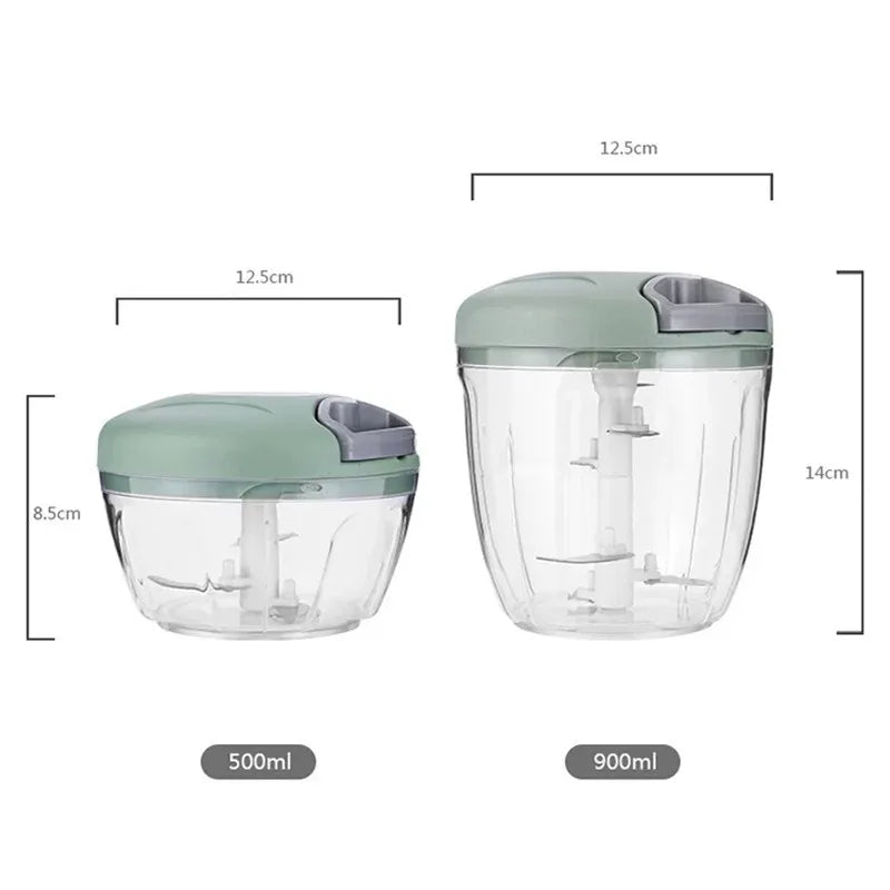 500/900ML Manual Garlic Chopper Garlic Crusher Vegetable Cutter