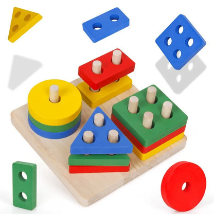Wooden Shape Matching Toy for Kids