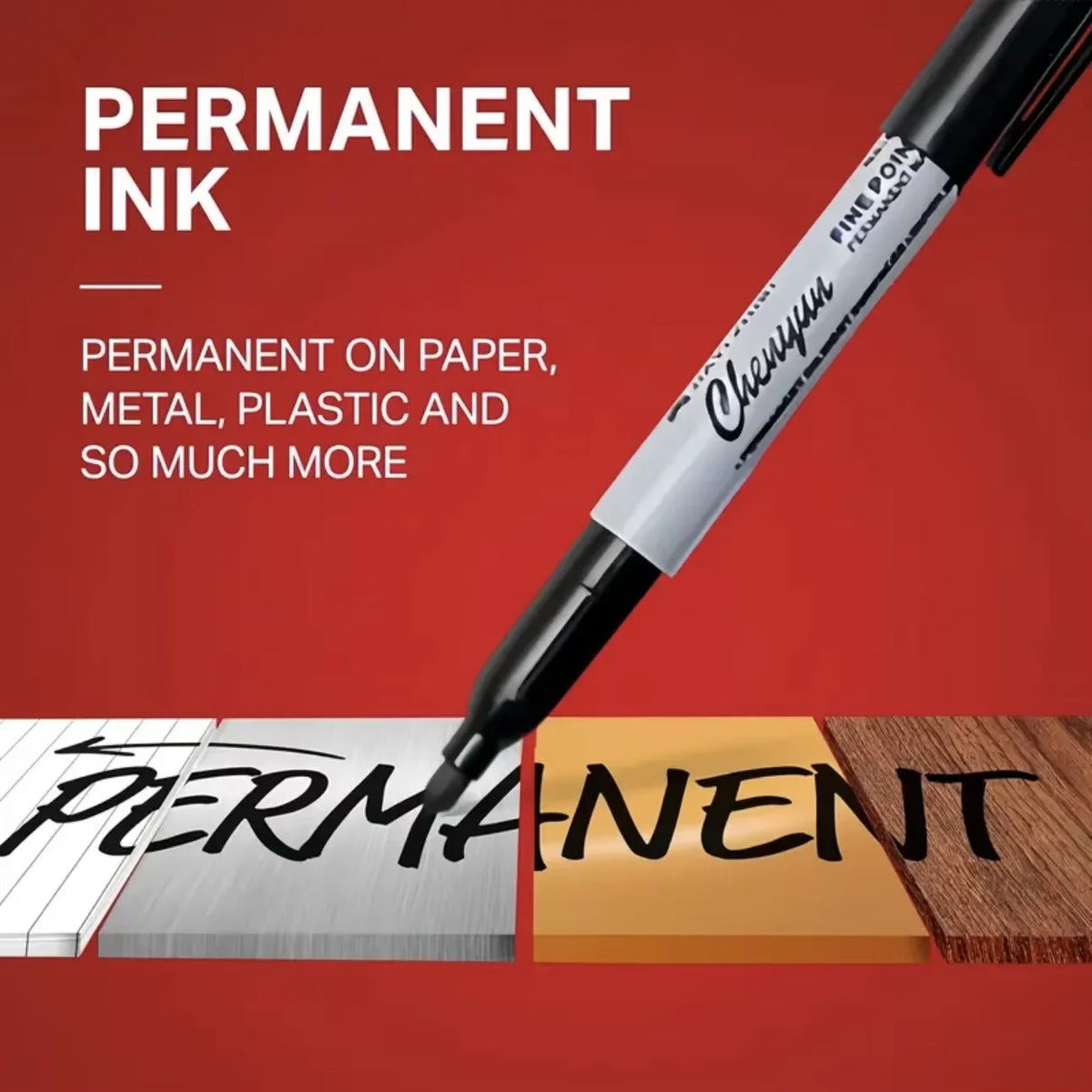 Permanent Markers 60-Pack – Fine Point Pens for Classroom & Office