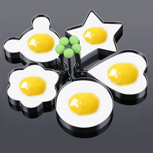 5Pcs Stainless Steel Egg Ring Molds Pancake Omelette Shapers