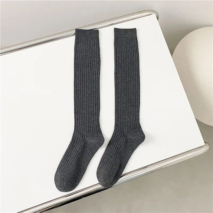 Women’s Knee High Socks – Cotton Preppy Casual School Style