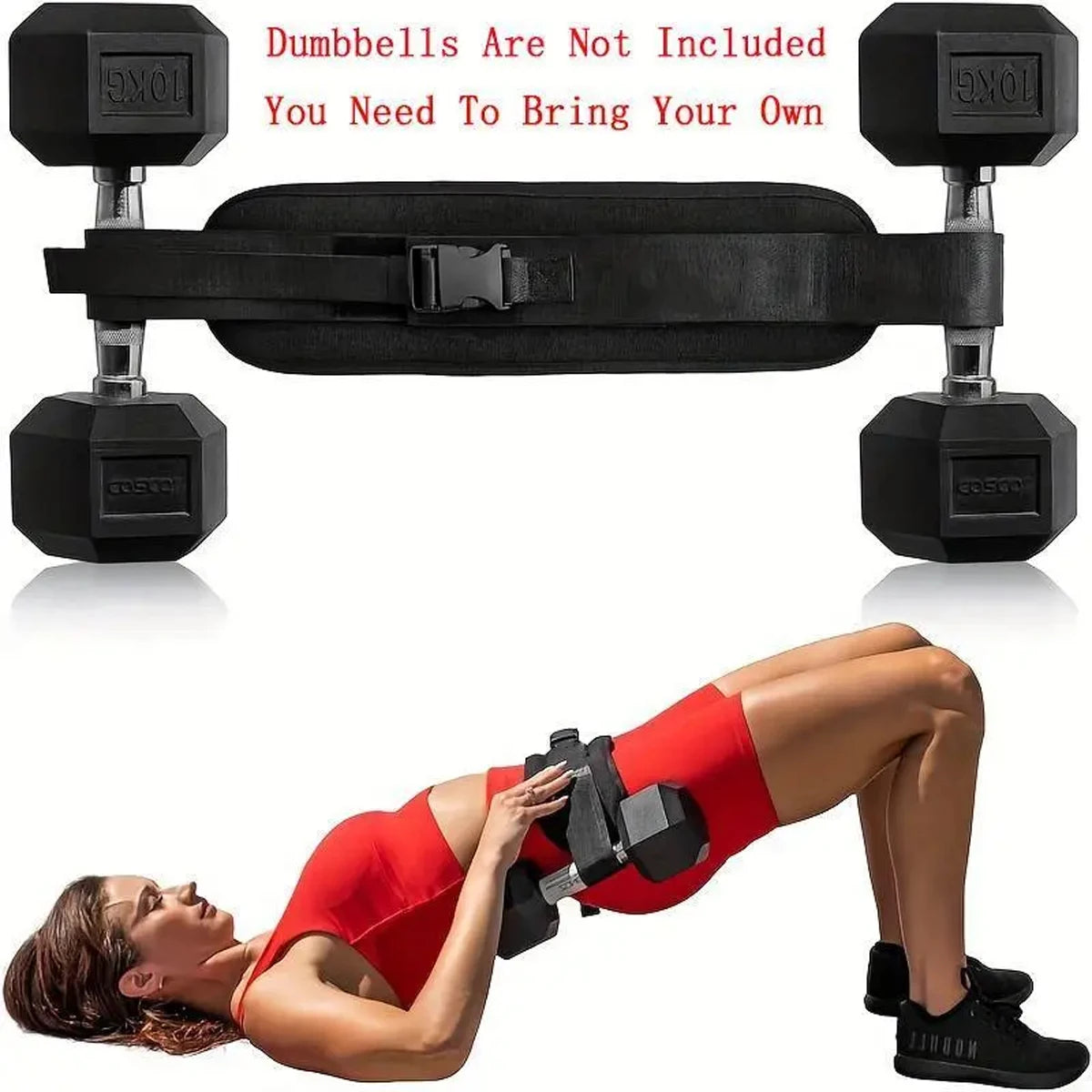 Weighted Waist Belt – Adjustable Hip Bridge Belt for Home Workouts