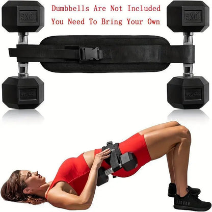 Weighted Waist Belt – Adjustable Hip Bridge Belt for Home Workouts