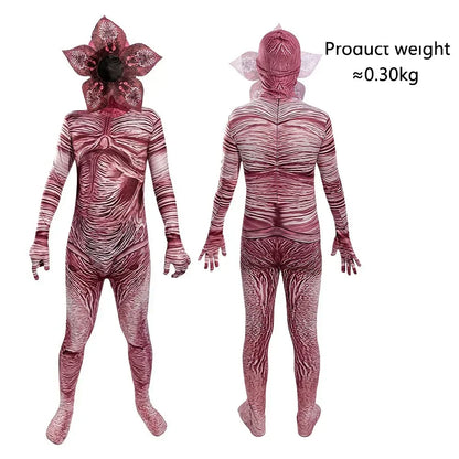 Cannibal Flower Jumpsuit Halloween Festival Horror Cosplay Bodysuit Costume for Children and Adults Bizarre Story Clothes