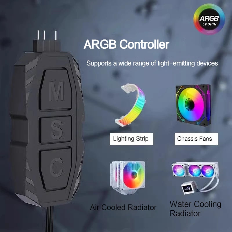 ARGB Controller 5V 3 Pin SATA Power RGB Hub
