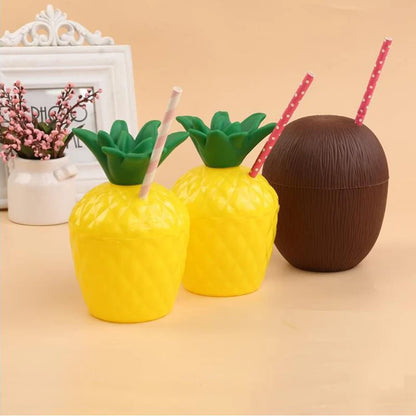 Pineapple Party Cups 6/10pcs Tropical Juice Cups for Summer Events