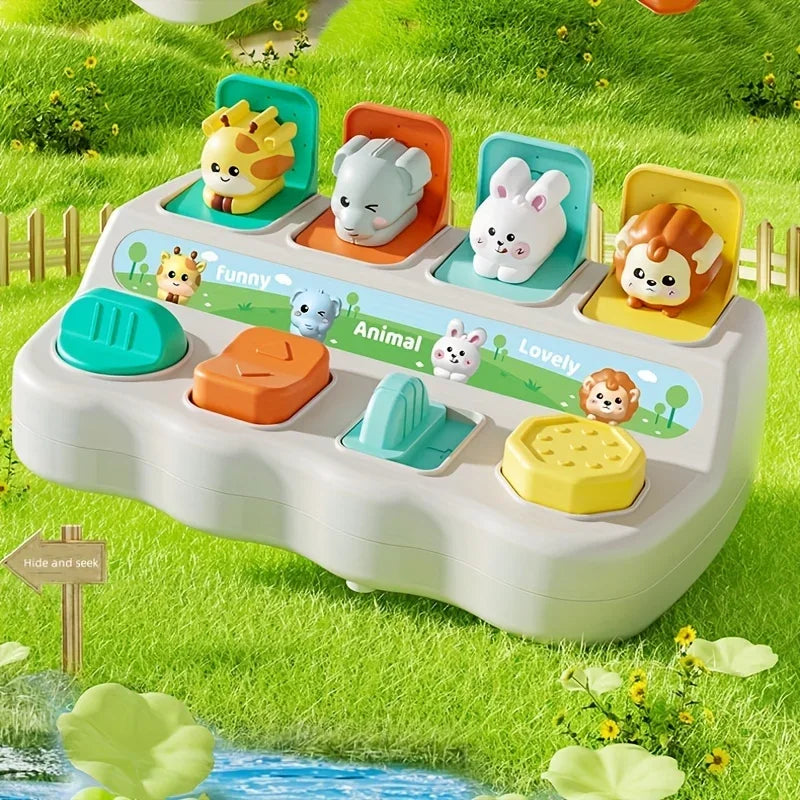 Montessori Pop Up Toy – Animal Learning Box for Kids
