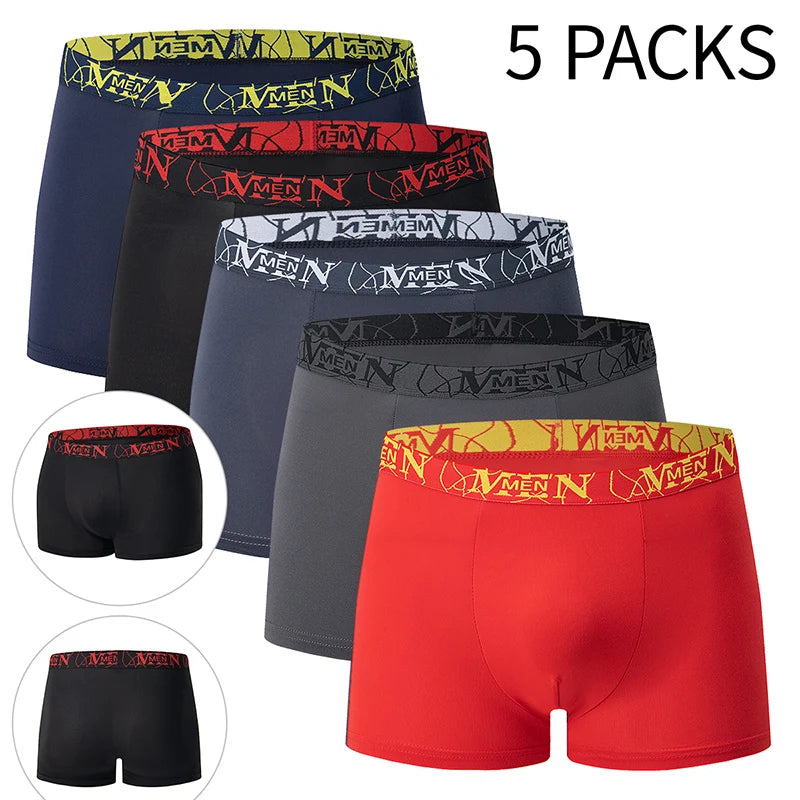 Men’s Boxer Shorts – Comfortable Stretch Elastic Waist Underwear