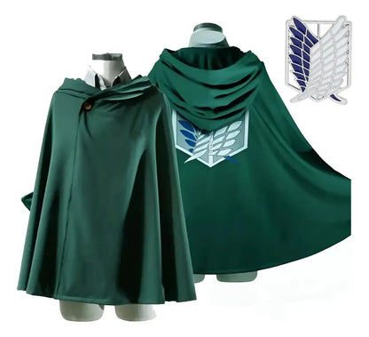 Anime Attack on Titan Cloak Shingeki No Kyojin Scouting Legion Cosplay Costume Green Cape Mens Clothes Women Halloween Christmas