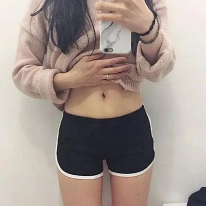 Women’s Sports Shorts – Candy Color Elastic Waist