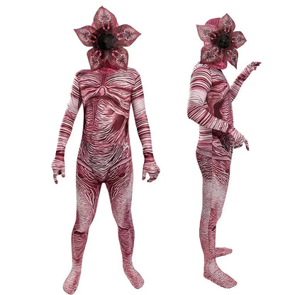Cannibal Flower Jumpsuit Halloween Festival Horror Cosplay Bodysuit Costume for Children and Adults Bizarre Story Clothes