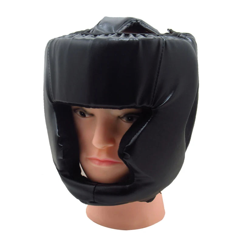 Boxing Headgear for Adults, PU Leather Training Helmet
