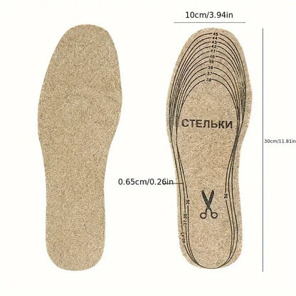 Warm Wool Insoles – Soft Winter Shoe Inserts
