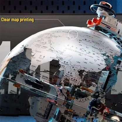 Space Station Building Blocks Set with Transparent Globe