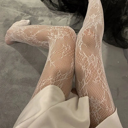Women's Fishnet Tights – Floral Mesh Lace Pattern Hosiery