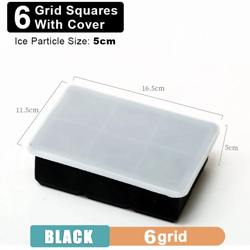 Large Silicone Ice Cube Tray Jumbo Square Ice Mold