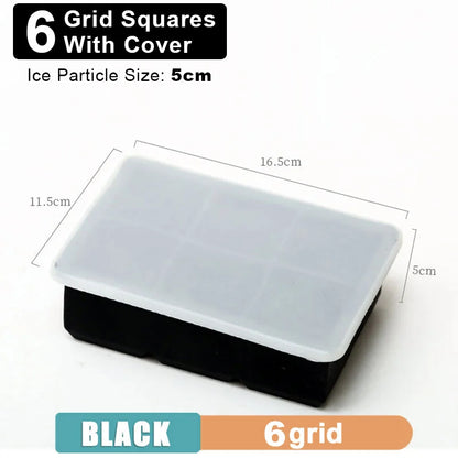 Large Silicone Ice Cube Tray Jumbo Square Ice Mold