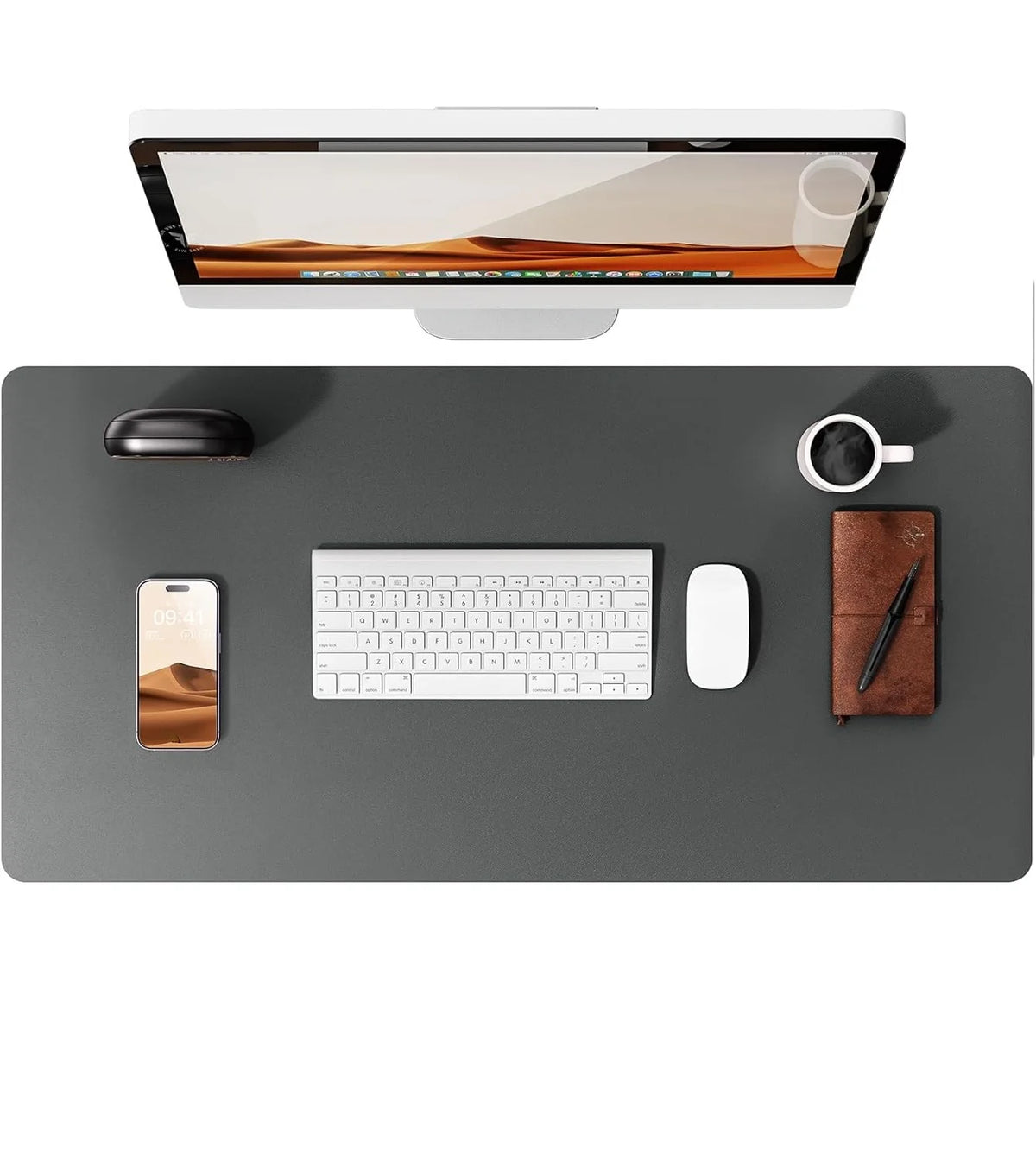 Large Desk Mat – PU Leather Mouse Pad & Desk Protector