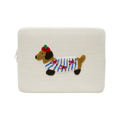 Cute Dogs Laptop Sleeve Polyester Case for 13–16 Inch Laptops