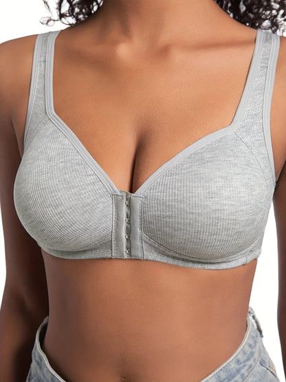 Wireless Front Closure Bra – Full Coverage Wire-Free Support