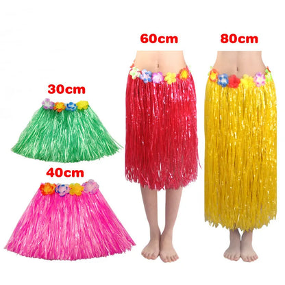 30CM/40/CM for Child 60CM for Women Grass Skirts Hula Skirt Hawaiian costumes  Ladies Dress Up Festive & Party Supplies